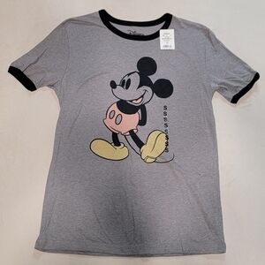 NEW Mickey Mouse Ringer Graphic Tee Disney